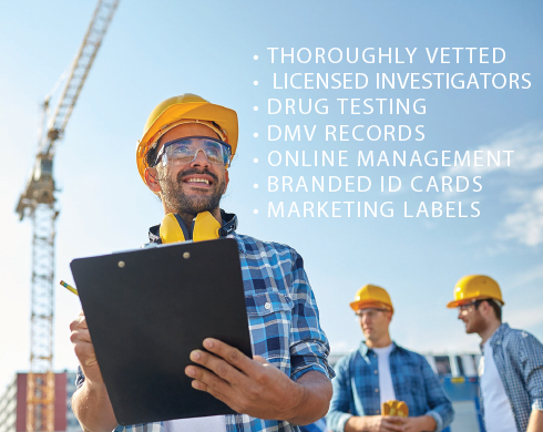 Contractor being screened against a compliance checklist on a job site